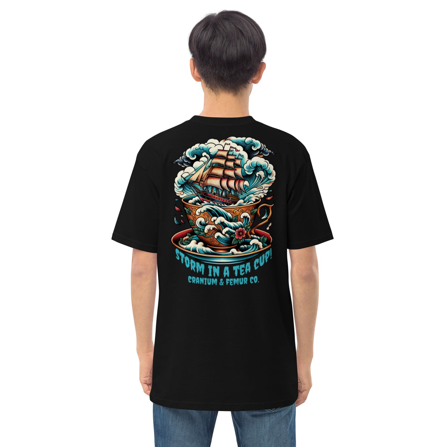 A Storm in a Tea Cup Cranium & Femur Co. T-Shirt