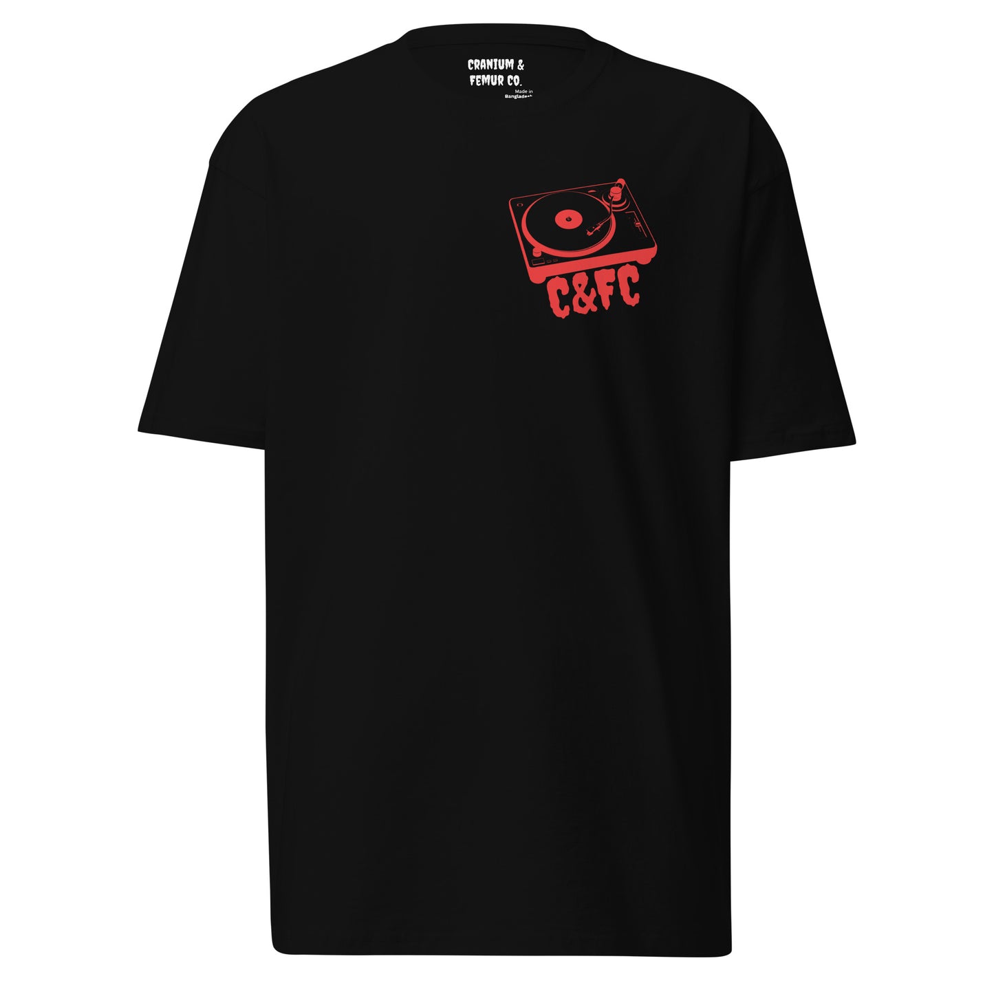 A Vinyl Record Cranium & Femur Co. T-shirt