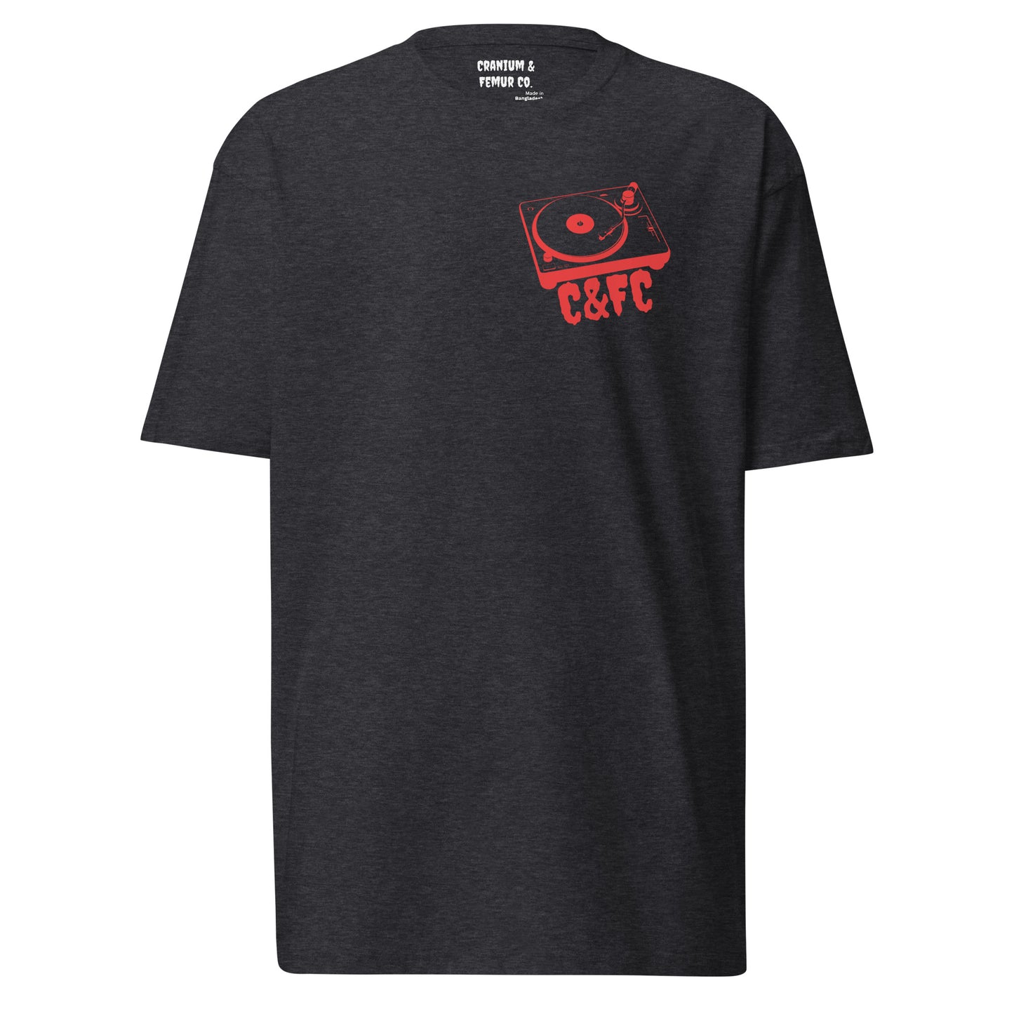 A Vinyl Record Cranium & Femur Co. T-shirt