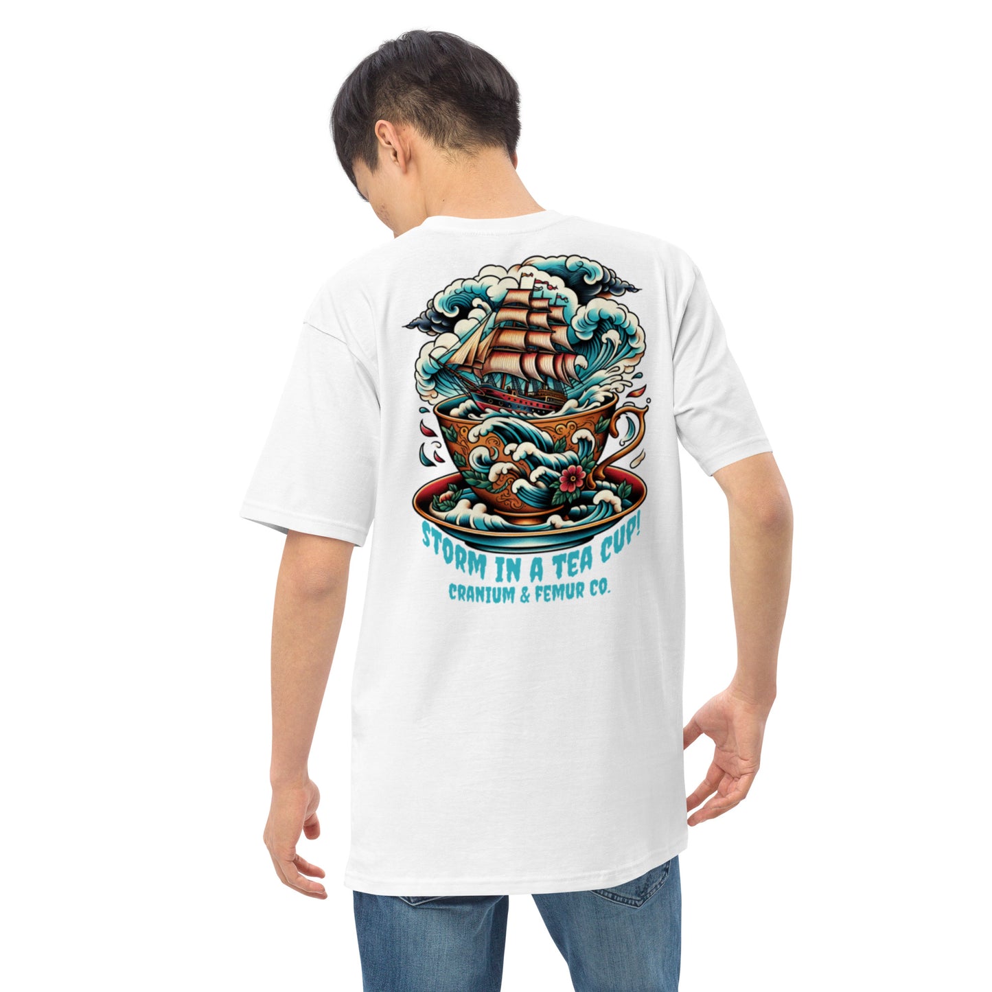 A Storm in a Tea Cup Cranium & Femur Co. T-Shirt
