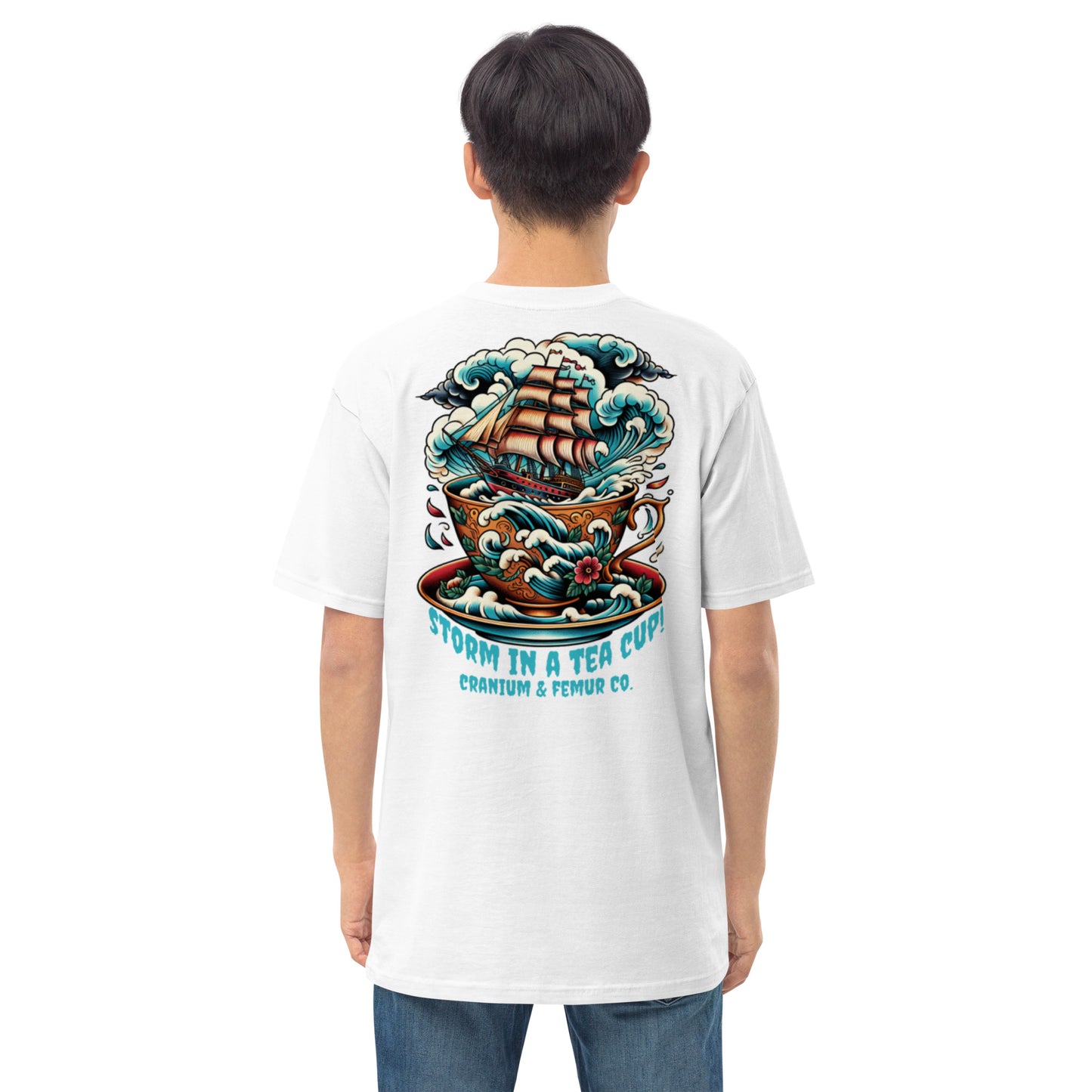 A Storm in a Tea Cup Cranium & Femur Co. T-Shirt
