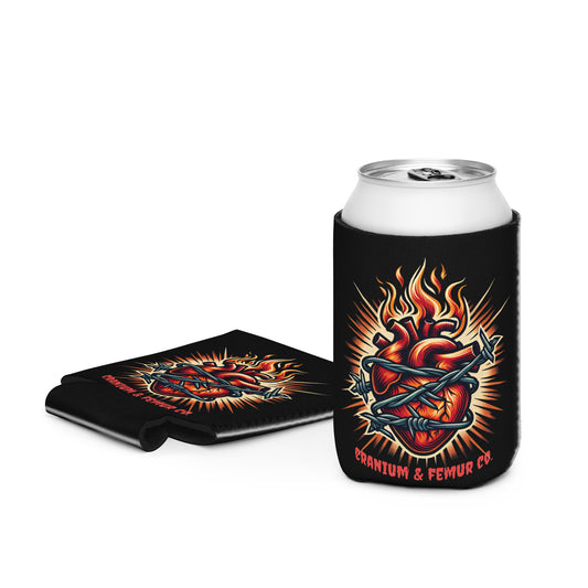 Sacred Heart Cranium & Femur Co. Can cooler