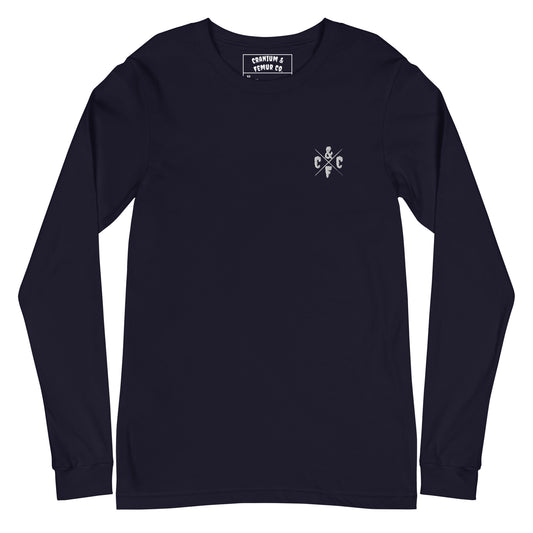 Long Sleeve T-Shirt Cranium & Femur Co. Embroidered Logo