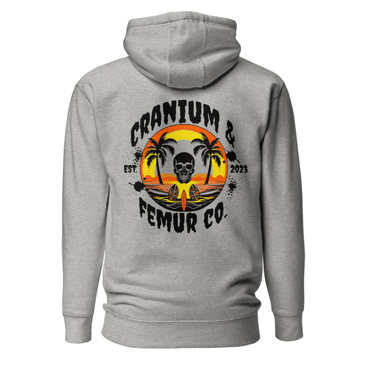 Sunset Skull Hoodie Cranium & Femur Co.