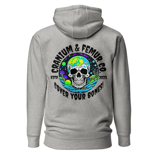 Psychedelic Skull Hoodie Cranium & Femur Co.