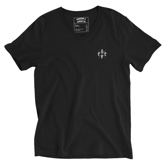 T-Shirt Cranium & Femur Co. Logo V-Neck